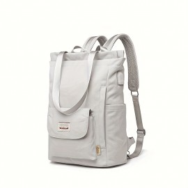 Adjustable Strap Laptop Backpack - Durable Nylon, Zipper Closure, Multiple Compartments, Casual Style, High School Backpack, Casual Backpack | Adjustable Strap Bag | Zippered Backpack